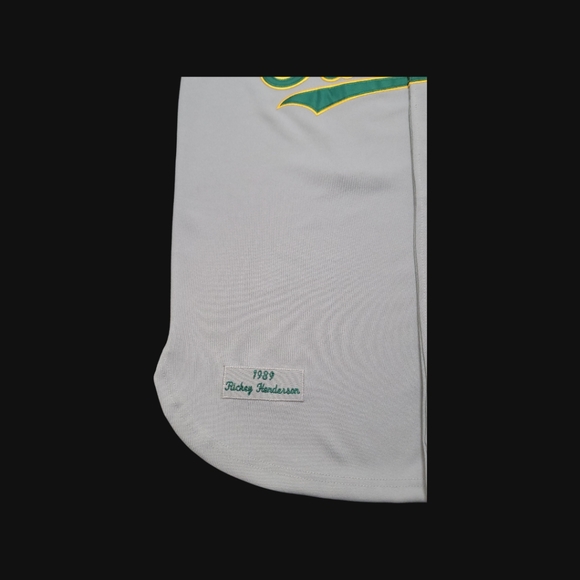 Rickey Henderson Jersey Oakland A's 1989 World Series Battle Of Bay Patch NEW🎄 - Picture 4 of 4